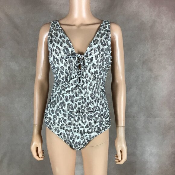 Swim Solutions Wild Thing Tummy-Control One-Piece Swimsuit NEW 14 - Picture 5 of 10